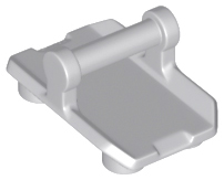 Plate Special / Shield Rectangular with 4 Studs, Handle in Light Bluish Gray