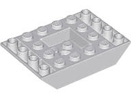 Brick Sloped Inverted 45° 6 x 4 Double with Recessed Center in Light Bluish Gray