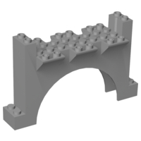 Brick Arch 2 x 12 x 6 with Grooves in Light Bluish Gray