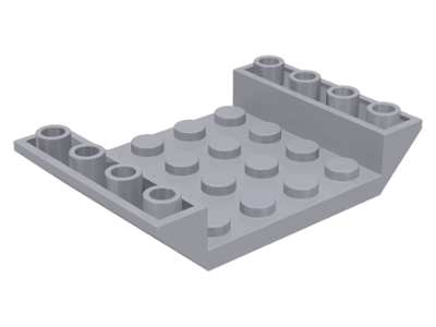 Brick Sloped Inverted 45° 6 x 4 Double with 4 x 4 Recessed in Light Bluish Gray
