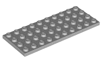 Plate 4 x 10 in Light Bluish Gray