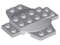 Plate Special 6 x 6 x 2/3 Cross with Dome in Light Bluish Gray