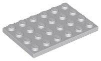 Plate 4 x 6 in Light Bluish Gray