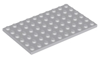Plate 6 x 10 in Light Bluish Gray