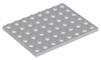 Plate 6 x 8 in Light Bluish Gray