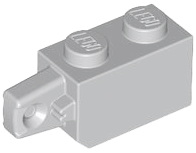 Hinge Brick 1 x 2 Locking with 1 Finger Vertical End in Light Bluish Gray