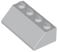 Brick Sloped 45° 2 x 4 in Light Bluish Gray