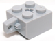 Hinge Brick 2 x 2 Locking with 1 Finger Vertical and Axle Hole [+ Opening] in Light Bluish Gray