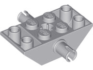 Slope Inverted 45° 4 x 2 Double with Pins and Axle Hole Type 2 [X Opening] in Light Bluish Gray
