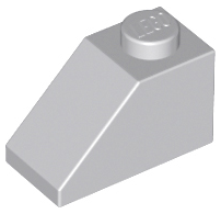 Brick Sloped 45° 2 x 1 with Bottom Pin in Light Bluish Gray