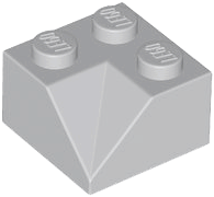 Brick Sloped 45° 2 x 2 Double Concave in Light Bluish Gray