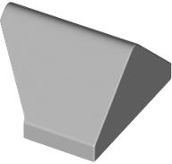 Brick Sloped 45° 2 x 1 Double / Inverted with Hollow Bottom in Light Bluish Gray