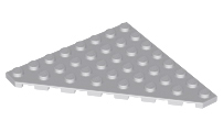 Wedge Plate 8 x 8 Cut Corner in Light Bluish Gray