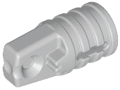 Hinge Cylinder 1 x 2 Locking with 1 Finger and Axle Hole On Ends in Light Bluish Gray