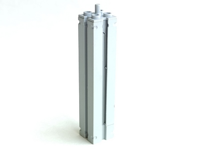 Support 2 x 2 x 8 with Grooves, Smooth On All Sides, Top Peg in Light Bluish Gray