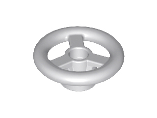 Steering Wheel Small, 2 x 2 in Light Bluish Gray