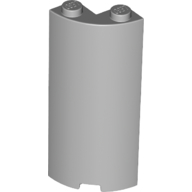 Cylinder Quarter 2 x 2 x 5 (Wall) in Light Bluish Gray