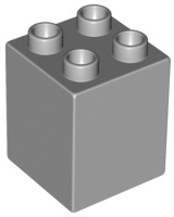 Duplo Brick 2 x 2 x 2 in Light Bluish Gray