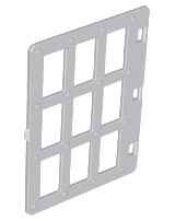 Duplo Door 1 x 4 x 4 with Nine Panes in Light Bluish Gray