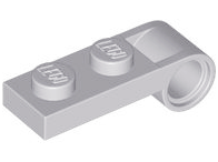 Plate Special 1 x 2 with Pin Hole On Side in Light Bluish Gray
