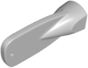 Equipment Oar / Paddle End in Light Bluish Gray