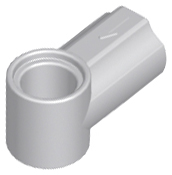 Technic Axle and Pin Connector Angled #1 in Light Bluish Gray