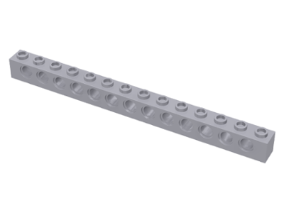 Technic Brick 1 x 14 [13 Pin Holes] in Light Bluish Gray
