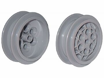 Wheel 43.2 x 18 with Extended Axle Stem in Light Bluish Gray