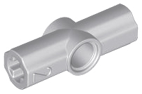 Technic Axle and Pin Connector Angled #2 - 180° in Light Bluish Gray