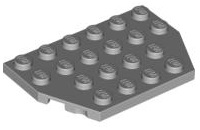 Wedge Plate 4 x 6 Cut Corners in Light Bluish Gray
