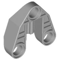Technic Connector Block 3 x 3 Triangular with Axle, and Pin Hole in Light Bluish Gray