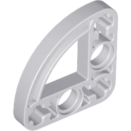 Technic Beam 3 x 3 L-Shape with Quarter Ellipse Thin in Light Bluish Gray