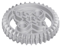 Technic Gear 36 Tooth Double Bevel in Light Bluish Gray