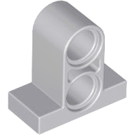 Technic Pin Connector Plate 1 x 2 x 1 2/3 [Two Holes On Top] in Light Bluish Gray