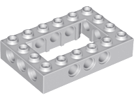 Technic Brick 4 x 6 with 2 x 4 Opening in Light Bluish Gray