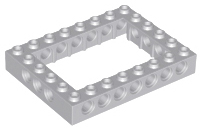Technic Brick 6 x 8 with 4 x 6 Opening in Light Bluish Gray