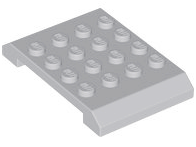 Brick Sloped 4 x 6 x 2/3 Double in Light Bluish Gray