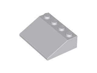 Brick Sloped 33° 3 x 4 in Light Bluish Gray