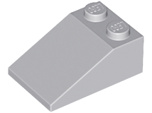 Brick Sloped 33° 3 x 2 in Light Bluish Gray