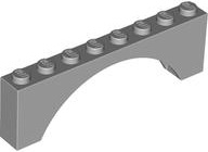 Brick Arch 1 x 8 x 2 in Light Bluish Gray