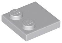 Plate Special 2 x 2 with Only 2 studs in Light Bluish Gray