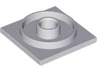 Turntable 4 x 4 Square Base in Light Bluish Gray
