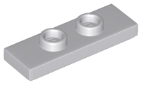 Plate Special 1 x 3 with 2 Studs with Groove and Inside Stud Holder (Jumper) in Light Bluish Gray
