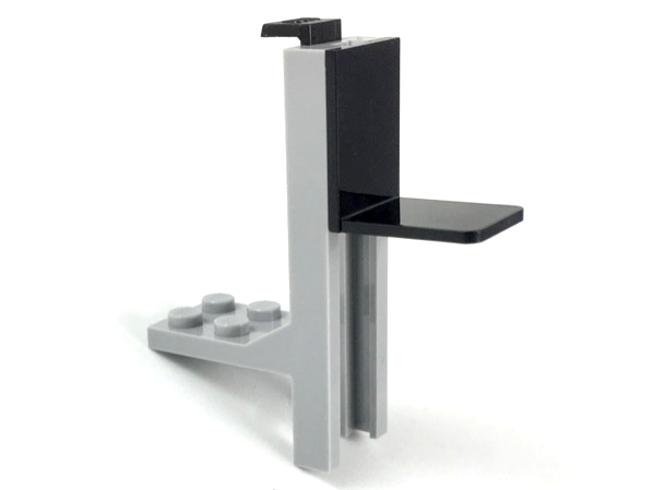 Forklift Mast and Carriage 2 x 2 Plate and Black Fork (Complete Assembly) in Light Bluish Gray
