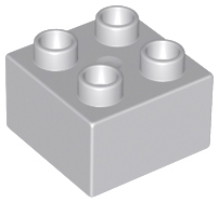 Duplo Brick 2 x 2 in Light Bluish Gray