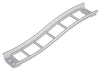 Vehicle Track, Roller Coaster Ramp Small, 3 Bricks Elevation in Light Bluish Gray