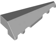 Brick Wedged, Sloped 2 x 5 Right in Light Bluish Gray
