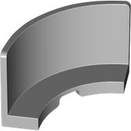 Panel 3 x 3 x 2 Quarter Round in Light Bluish Gray