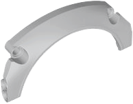 Technic Panel Car Mudguard Arched 11 x 5 x 2, Arched Top in Light Bluish Gray