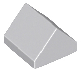 Brick Sloped Double 45° 1 x 1 in Light Bluish Gray